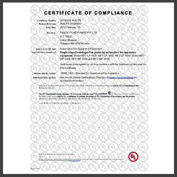UL CERTIFICATE