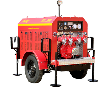 High Capacity Trailer Fire Pumps